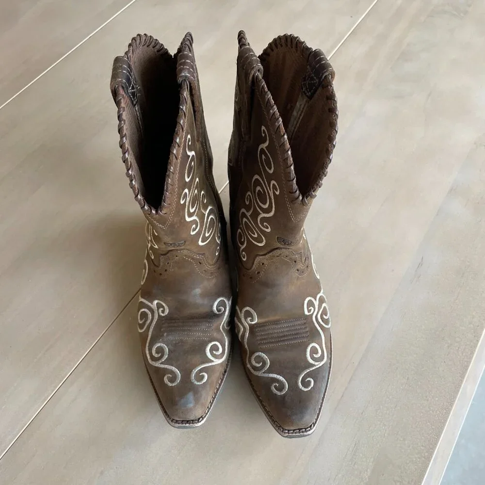 Ariat Youth Shelleen Western Leather Cowboy Cowgirl Boots - Size 1